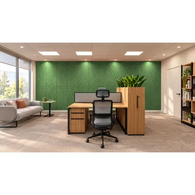 Панел за стена Pet Felt - Rhombus, цвят R65, 2400 x 1200 mm, дебелина 9 mm, 1 брой