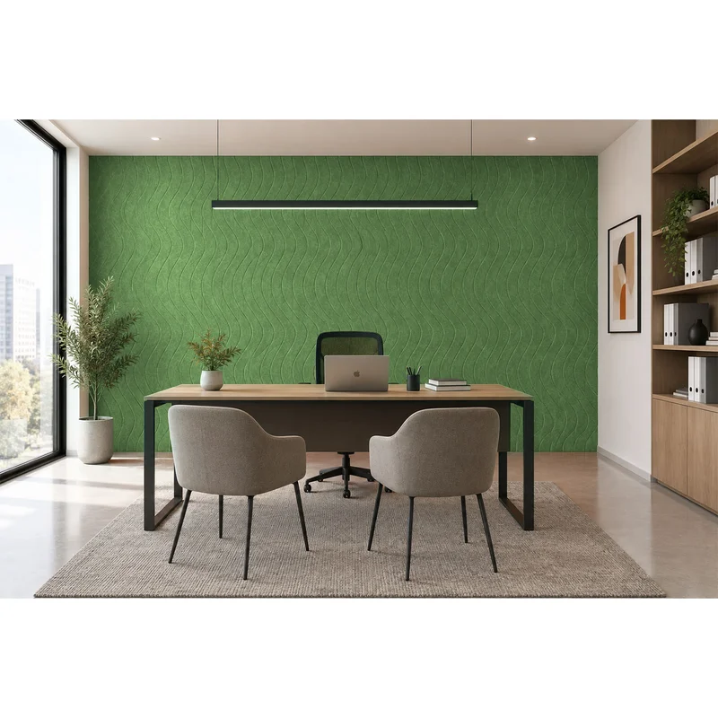 Панел за стена Pet Felt - Wave, цвят R65, 2400 x 1200 mm, дебелина 9 mm, 1 брой