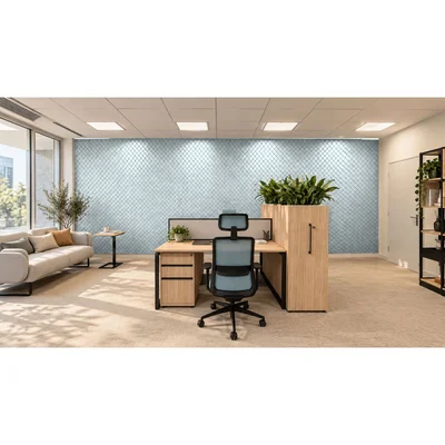 Панел за стена Pet Felt - Squares, цвят R66, 2400 x 1200 mm, дебелина 9 mm, 1 брой