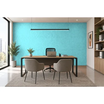 Панел за стена Pet Felt - Wave, цвят R70, 2400 x 1200 mm, дебелина 9 mm, 1 брой