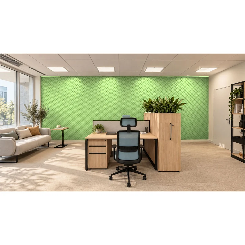 Панел за стена Pet Felt - Squares, цвят R71, 2400 x 1200 mm, дебелина 9 mm, 1 брой