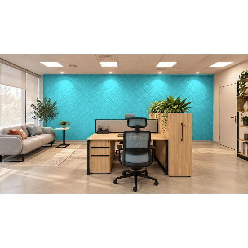 Панел за стена Pet Felt - Plaid, цвят R72, 2400 x 1200 mm, дебелина 9 mm, 1 брой