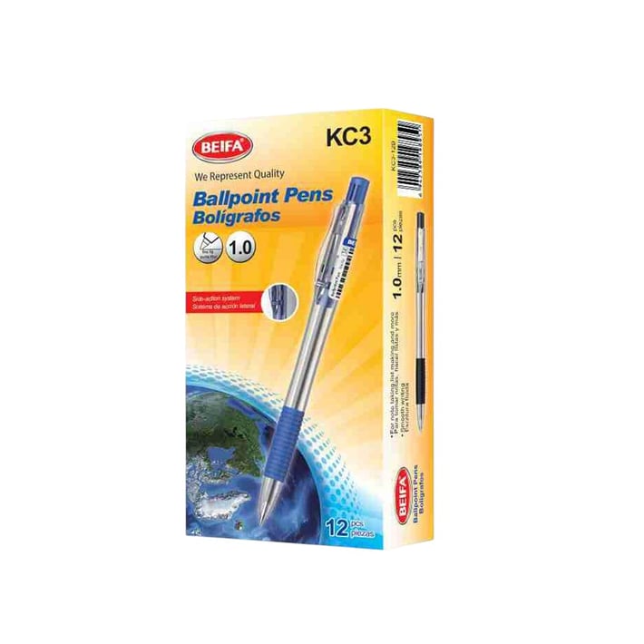 Beifa Химикалка KC3-12B1, 1 mm, синя, 12 броя