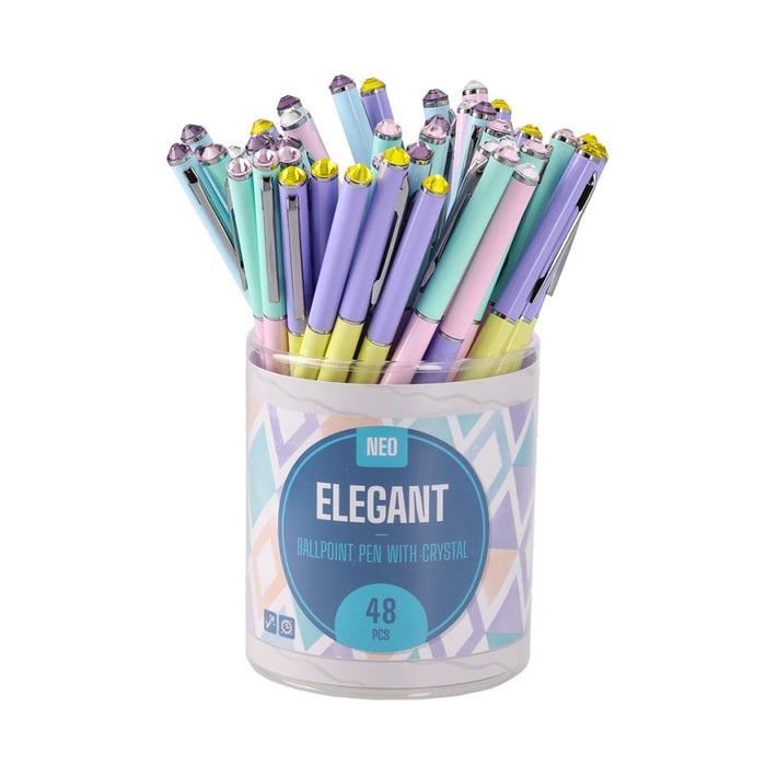 Химикалка Sazio Elegant, с камъче, 1.0 mm, асорти