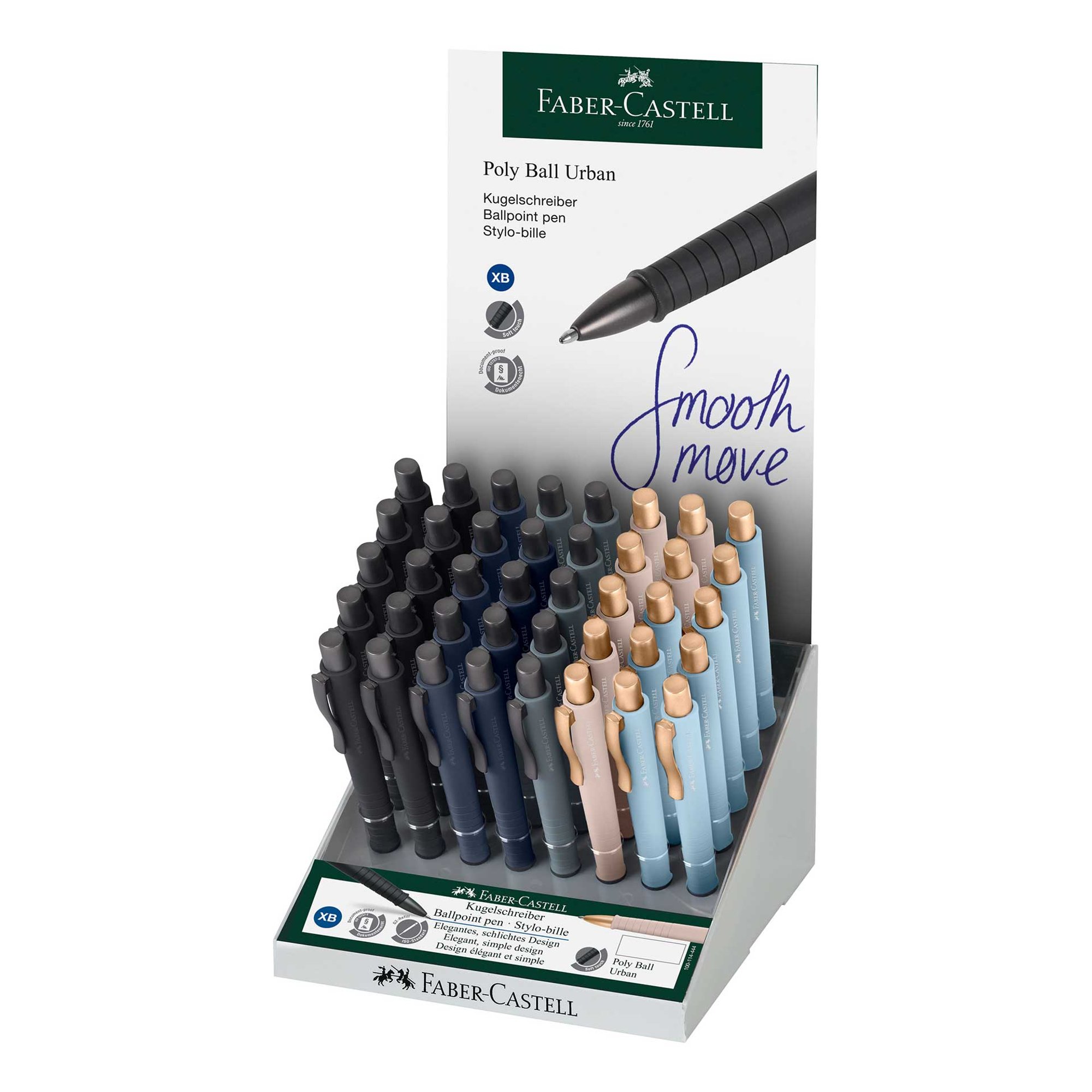 Faber-Castell Химикалка Poly Ball Urban, 40 броя в дисплей