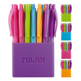 Milan Химикалка P1 Touch, автоматична, 1.0 mm, асорти, 24 броя