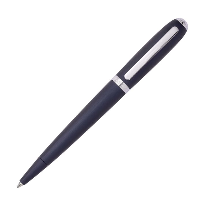 Hugo Boss Химикалка Contour Brushed, в кутия, тъмносиня