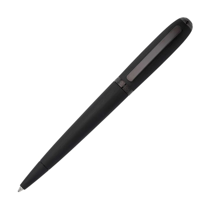 Hugo Boss Химикалка Contour Brushed, в кутия, черна