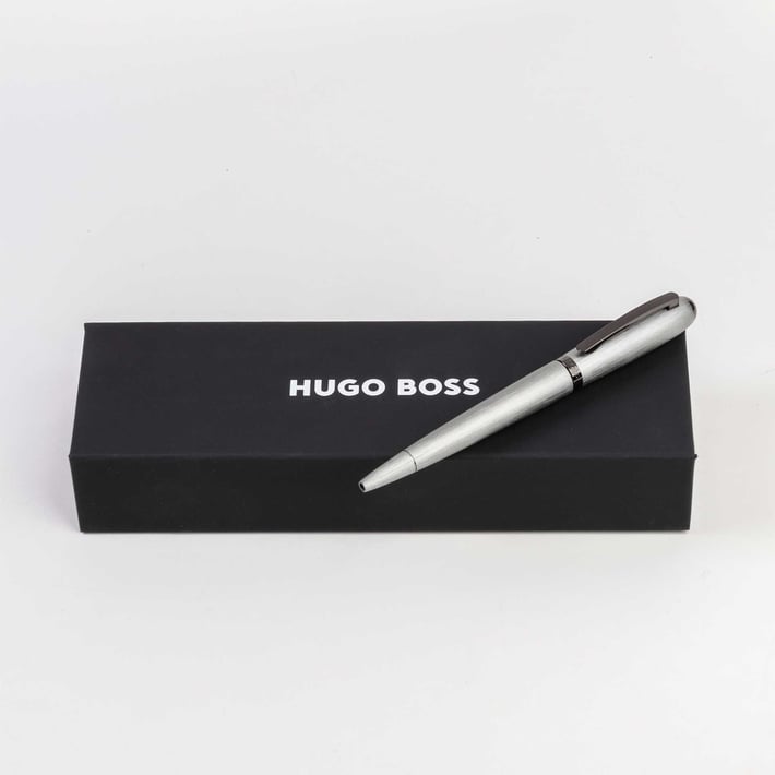 Hugo Boss Химикалка Contour Brushed, сребриста