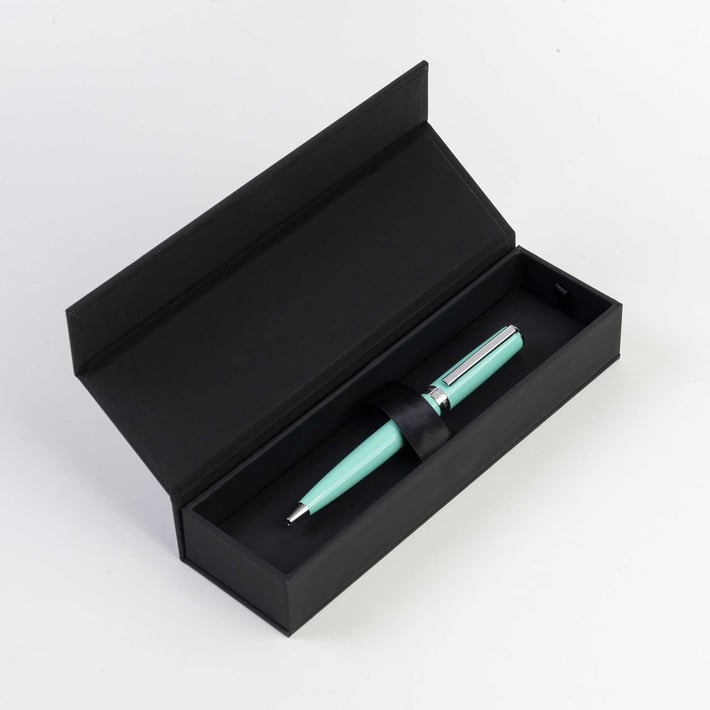 Hugo Boss Химикалка Gear Icon, в кутия, светлозелена