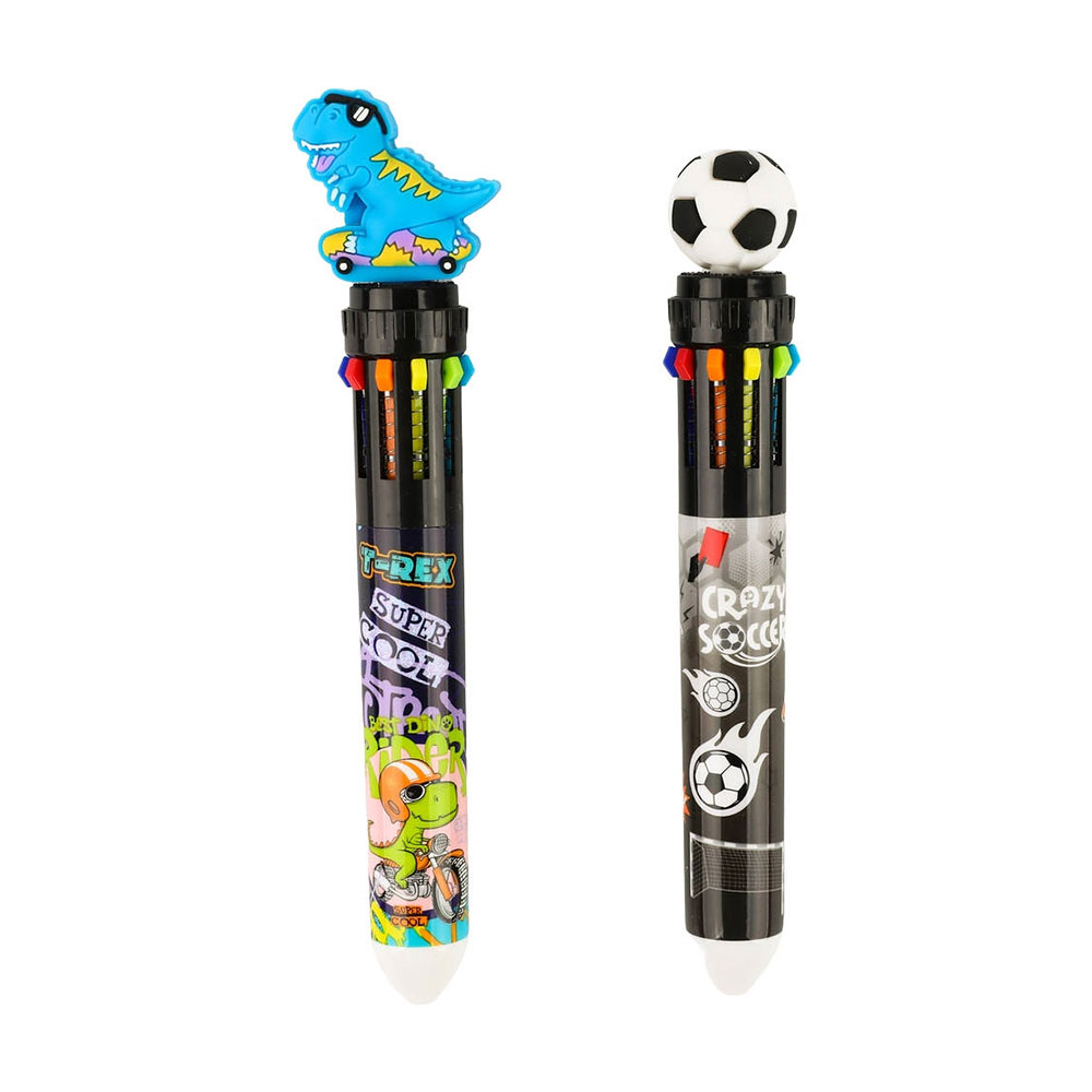 Химикалка Sazio Colorito, за момчета, 1.0 mm, 10 цветна, асорти, 1 брой