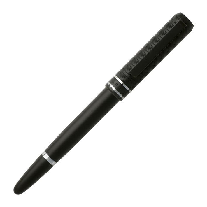 Hugo Boss Писалка Level Structure, в кутия, черна
