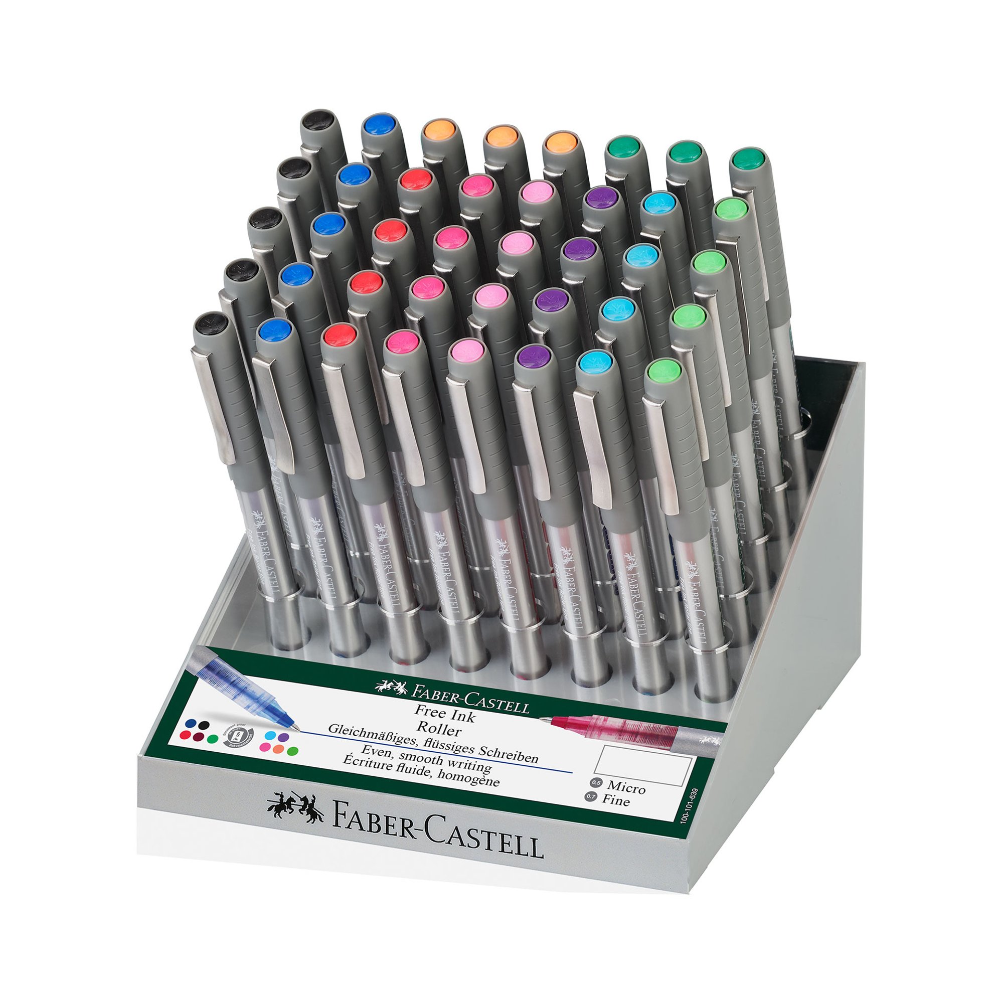 Faber-Castell Ролер Free Ink, 0.7 mm, 40 броя в дисплей