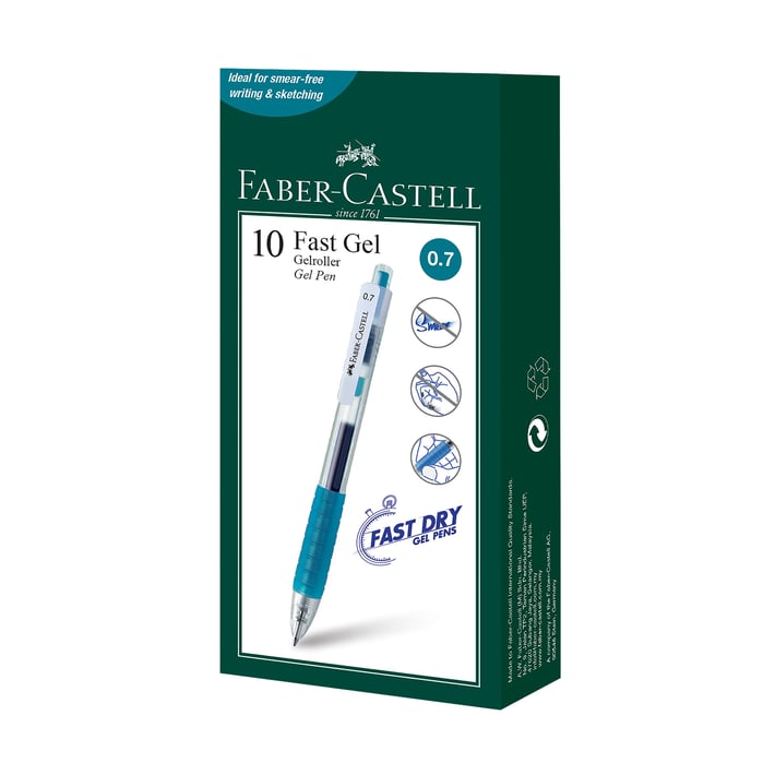 Faber-Castell Ролер Fast Gel, автоматичен, 0.7 mm, тюркоаз