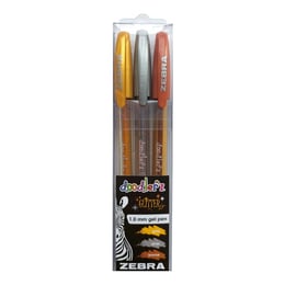 Zebra Гел ролер Doodler`z Gel Stick, 1.0 mm, металиков, 3 цвята