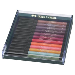 Faber-Castell Маркер-четка Pitt Artist Pen, Earth, 12 цвята