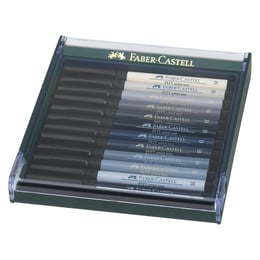 Faber-Castell Маркер-четка Pitt Artist Pen, Grey, 12 цвята