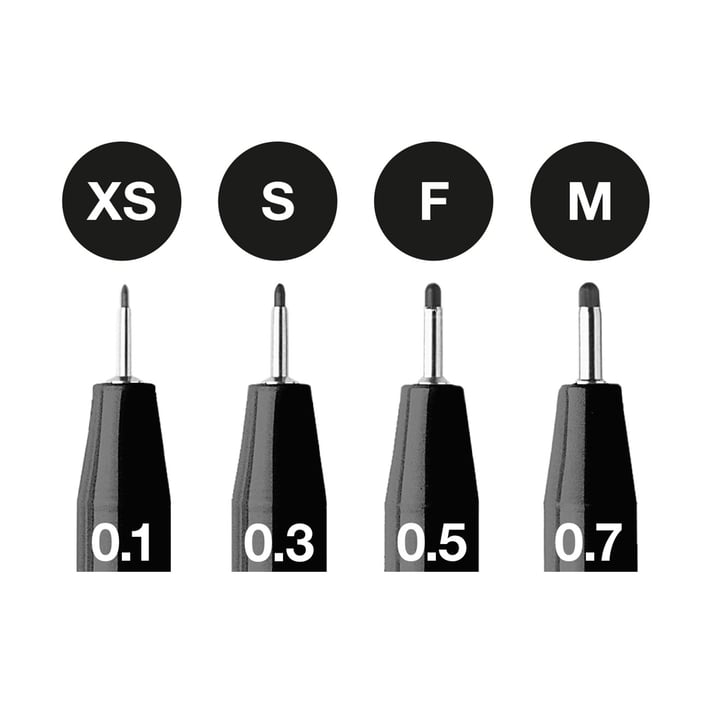 Faber-Castell Тънкописец Pitt Artist Pen, № 199, черен, 4 броя