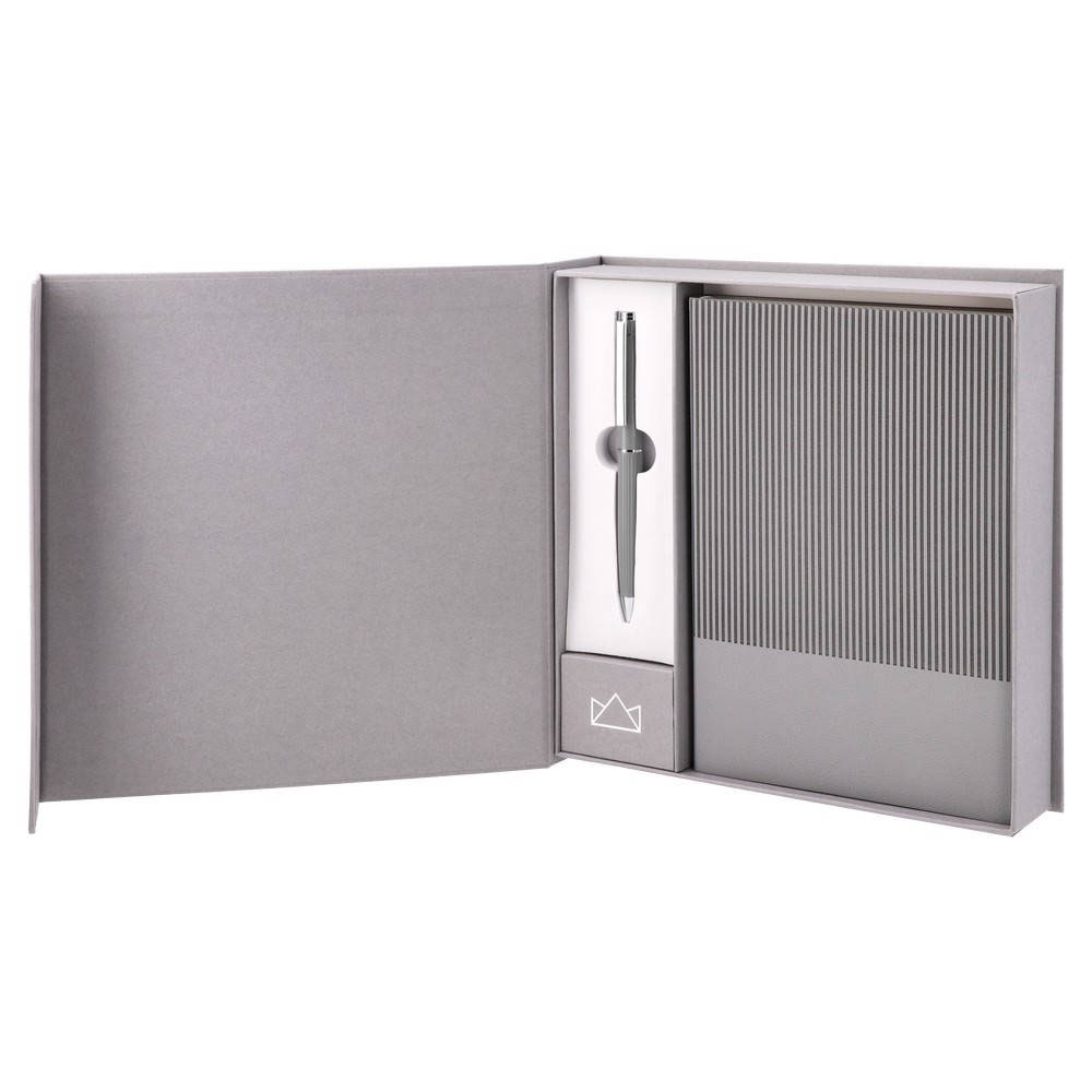 Комплект тефтер и химикалка Empire Regent, сиви