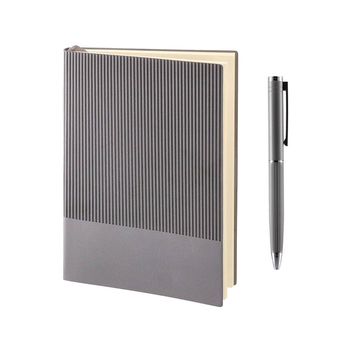 Комплект тефтер и химикалка Empire Regent, сиви