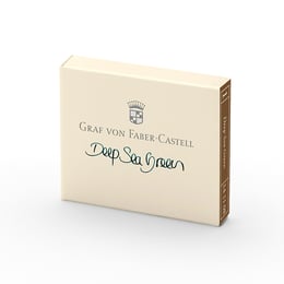 Graf von Faber-Castell Патрон за писалка, тъмно морскозелено мастило, 6 броя