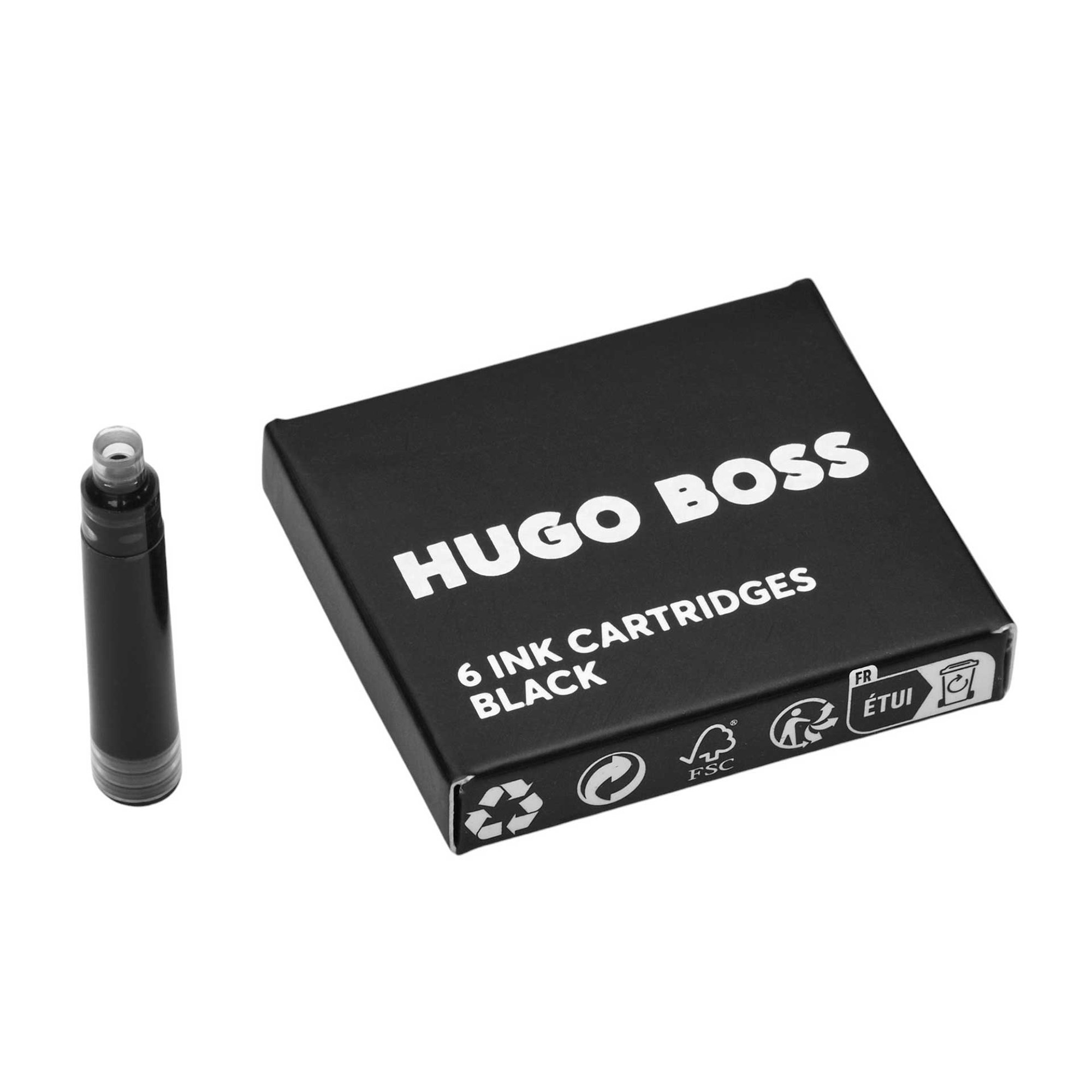 Hugo Boss Патрон за писалка, черен, 6 броя