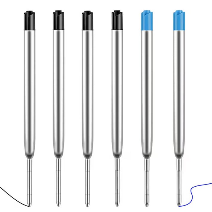 Office 1 Пълнител за химикалка, тип Parker, метален, 0.5 mm, черен