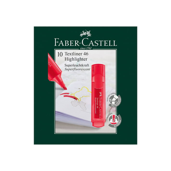 Faber-Castell Текст маркер 1546, неон, червен