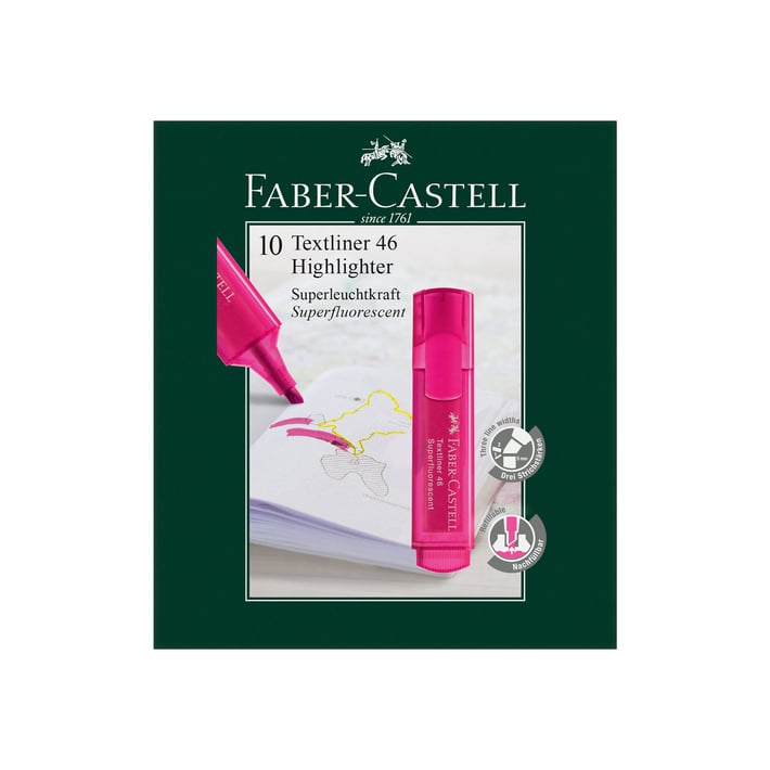 Faber-Castell Текст маркер 1546, неон, розов