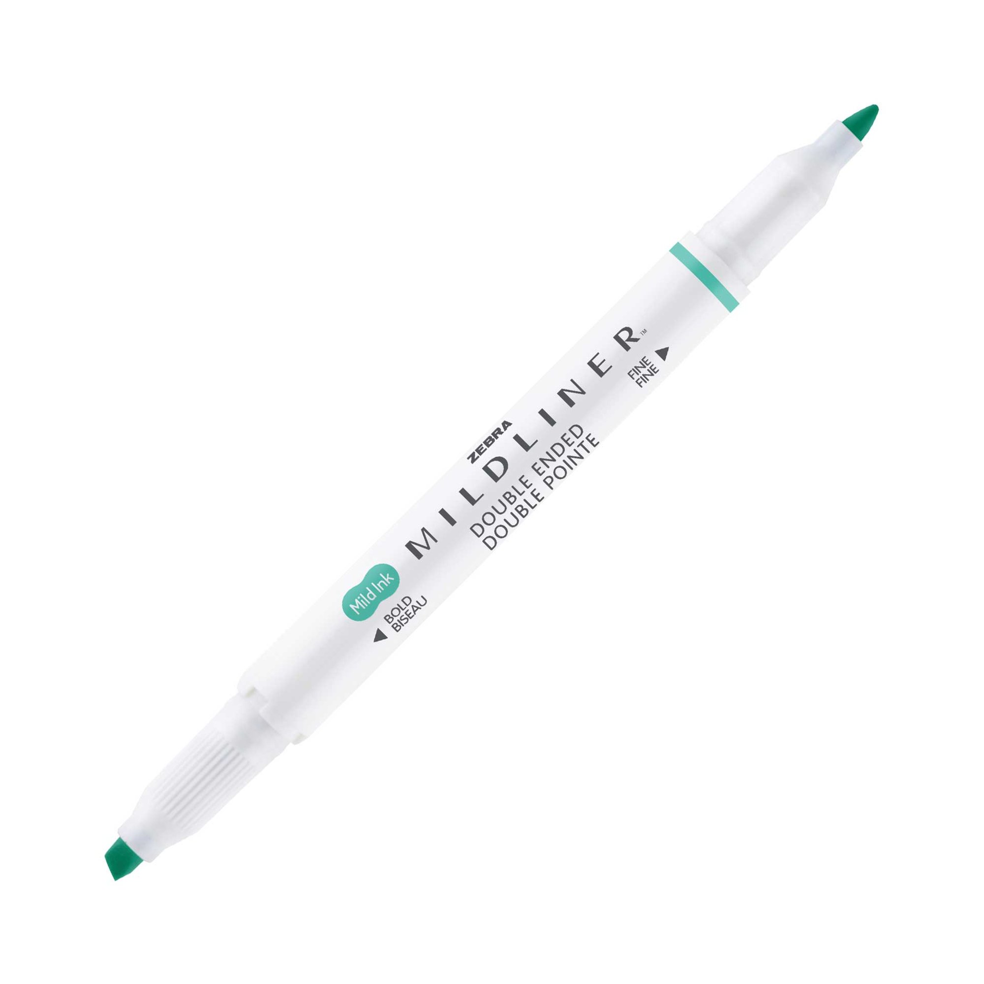 Zebra Текст маркер Mildliner Fluorescent, двоен, синьо-зелен