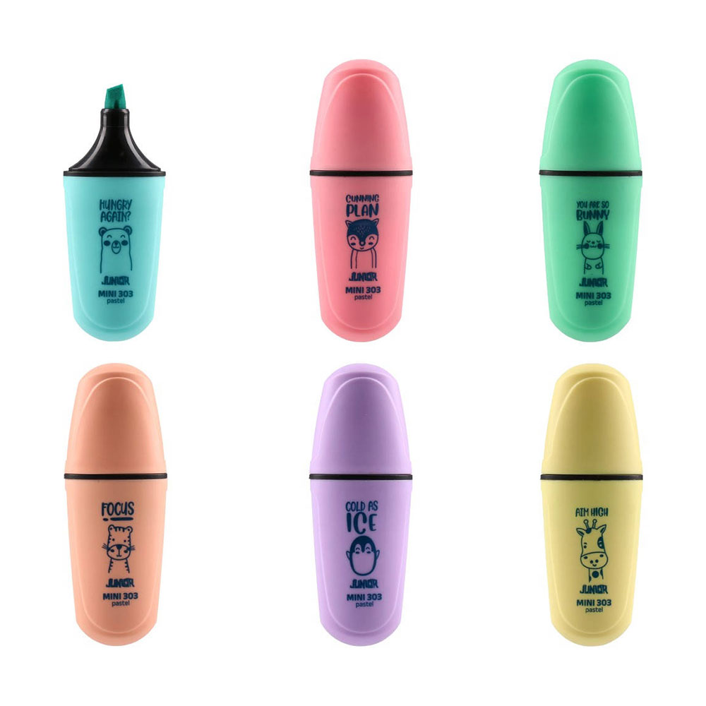 Текст маркер Junior 303 Mini, пастелни цветове, асорти, 1 брой