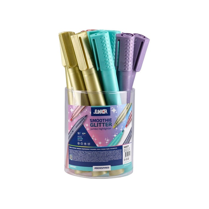 Текст маркер Junior Smoothie, металик, асорти