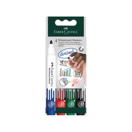 Faber-Castell Борд маркер за бяла дъска W20, 4 цвята