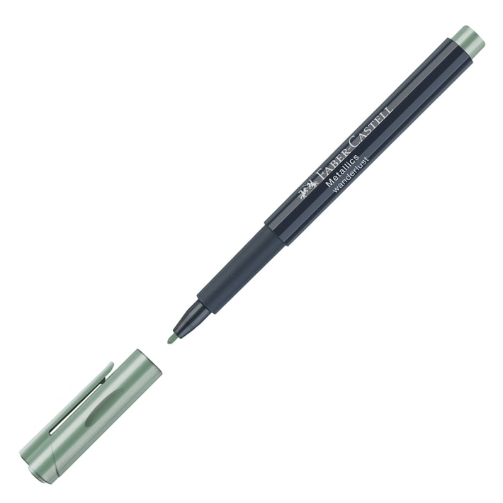 Faber-Castell Маркер, объл, 1.5 mm, металик, светлозелен