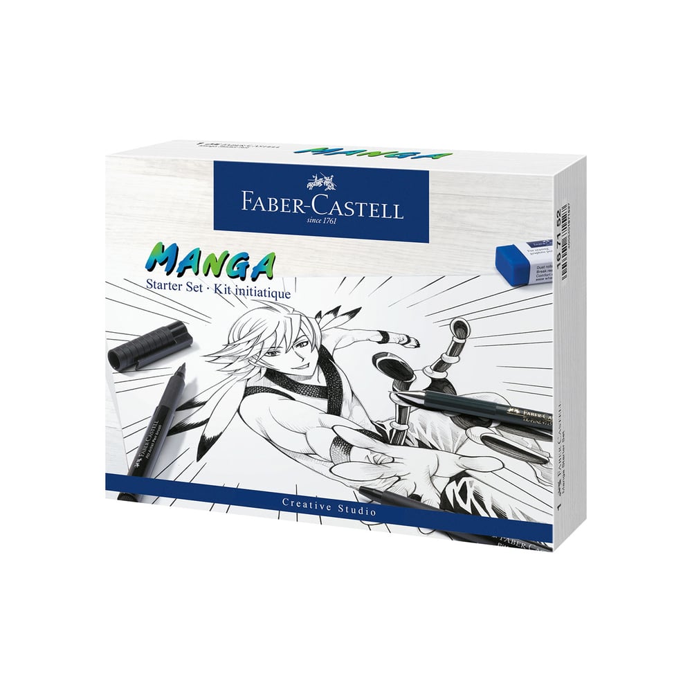 Faber-Castell Комплект Pitt Manga Starter, молив, писец и гума