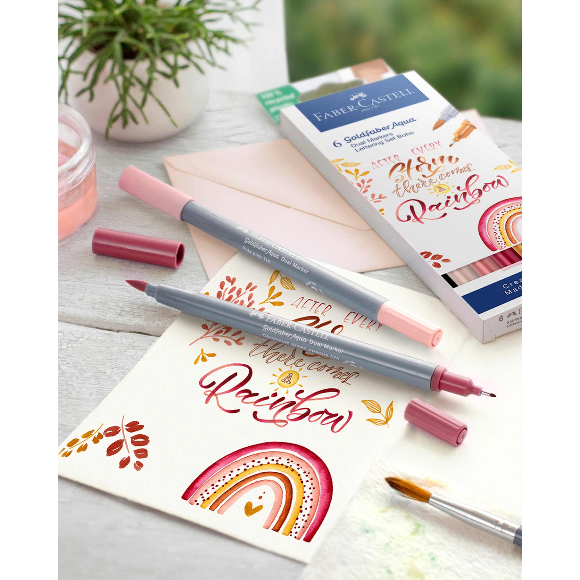 Faber-Castell Маркер Goldfaber A.Dual - Boho, 6 броя