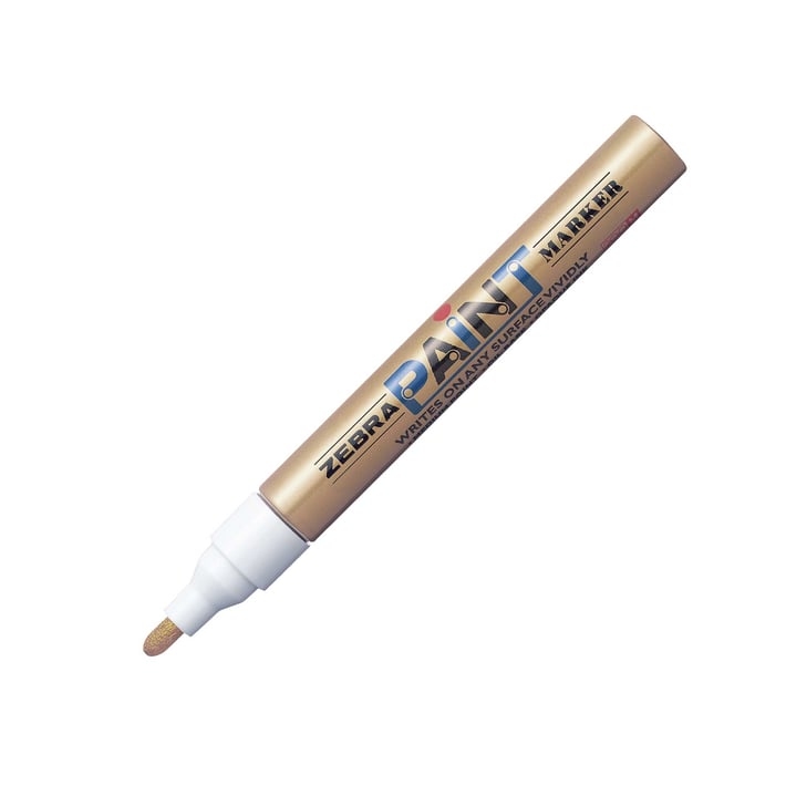 Zebra Перманентен маркер Paint Marker, 3.0 mm, златист