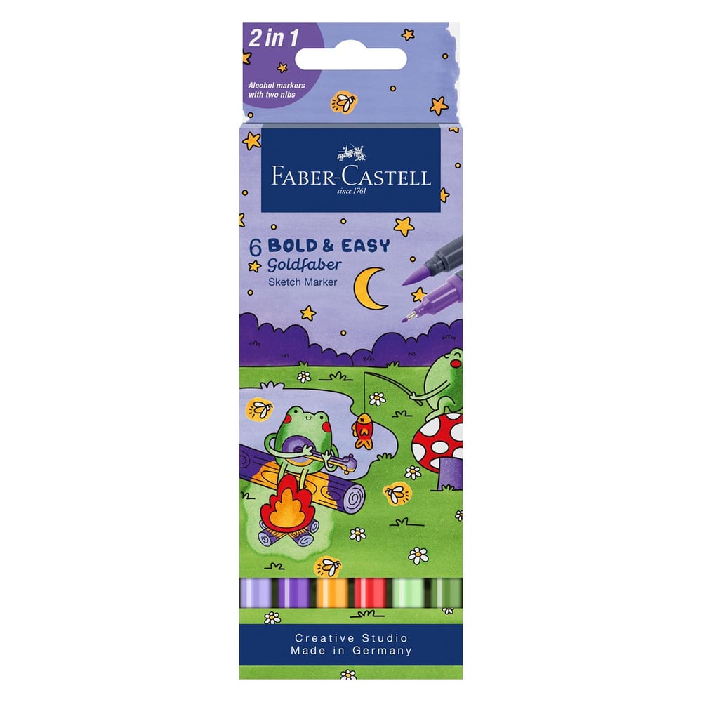 Faber-Castell Маркер Goldfaber Sketch, Bold Easy, 6 броя