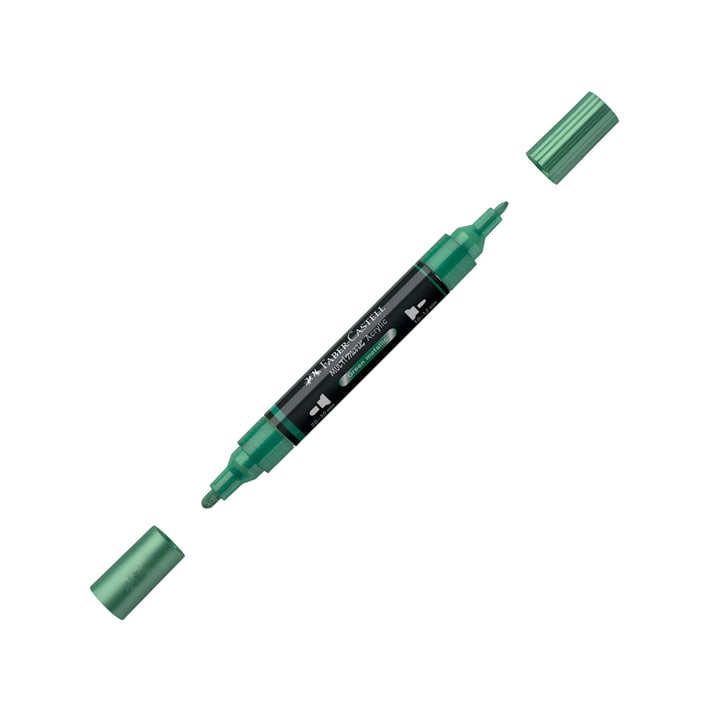Faber-Castell Акрилен маркер Multimark, № 295, зелен металик