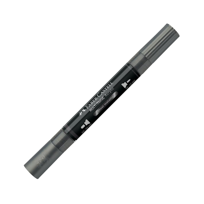 Faber-Castell Акрилен маркер Multimark, № 297, стоманен металик