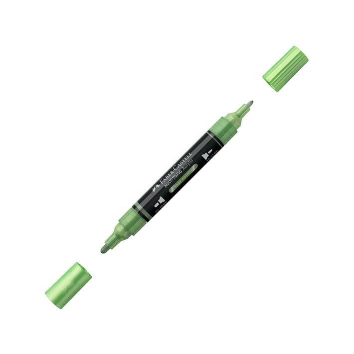 Faber-Castell Акрилен маркер Multimark, № 298, сивозелен металик
