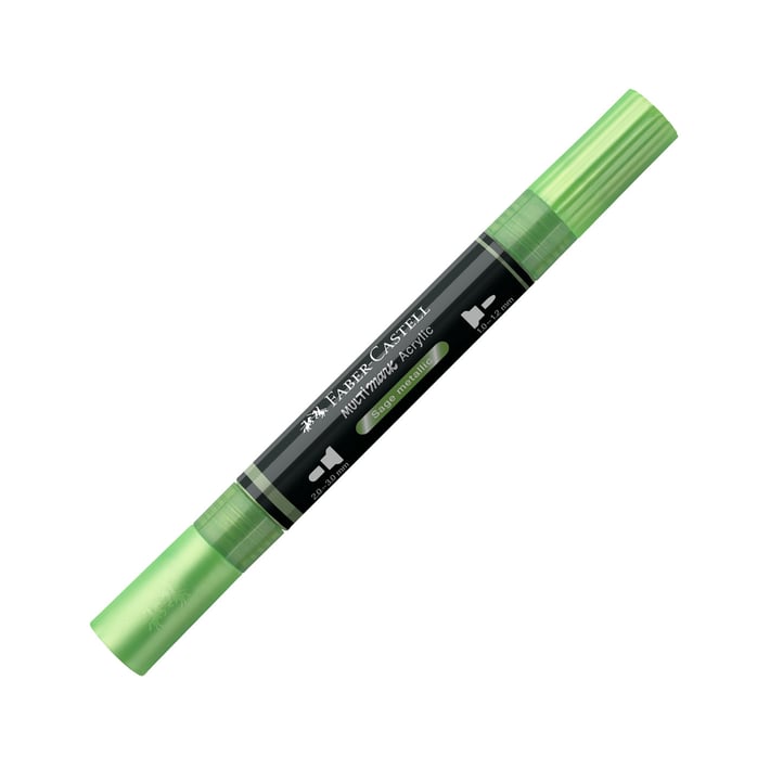 Faber-Castell Акрилен маркер Multimark, № 298, сивозелен металик