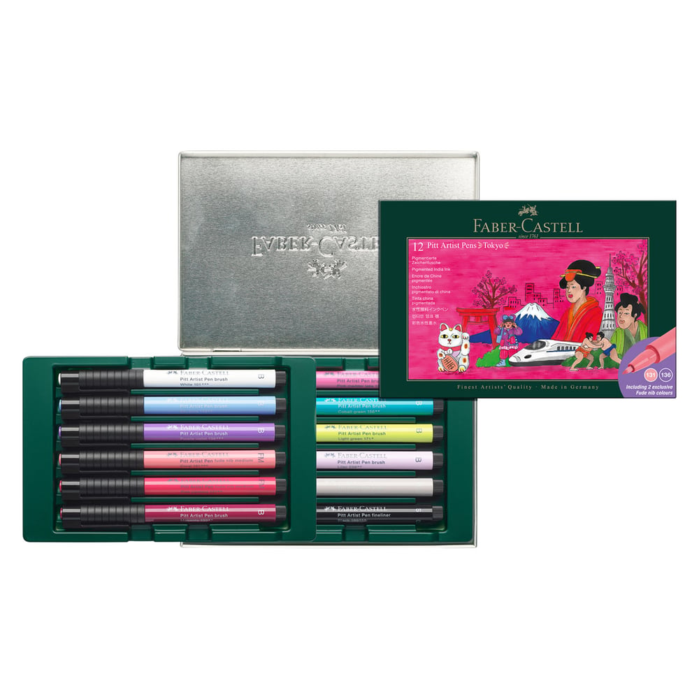 Faber-Castell Маркер Pitt Artist, Tokyo, 12 броя