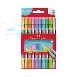 Faber-Castell Флумастери, двойни, 10 пастелни цвята