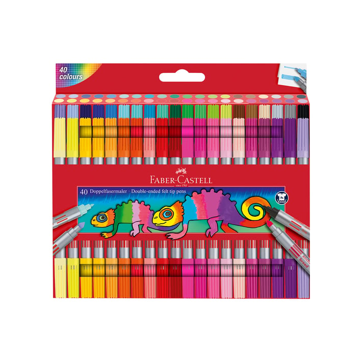 Faber-Castell Флумастери, двойни, 40 цвята