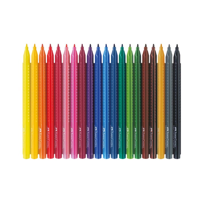 Faber-Castell Флумастери Grip, 20 цвята