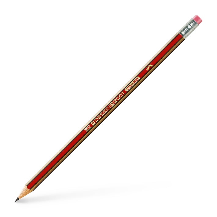 Faber-Castell Молив Dessin 2001, чернографитен, HB, с гума