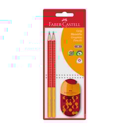 Faber-Castell Моливи Grip 2001, Two Tone, с острилка, микс цветове, 2 броя