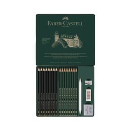 Faber-Castell Молив Pitt Graphite Matt&Castell 9000, чернографитен, различни твърдости, 20 броя