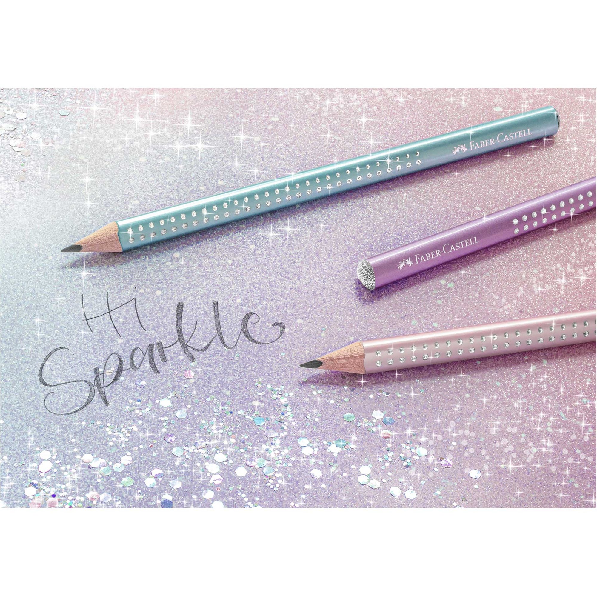 Faber-Castell Молив Sparkle Jumbo, чернографитен, металик, морскозелен